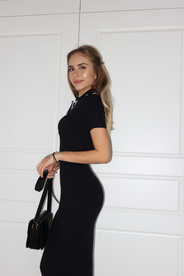 сукня REBECCA сіра із довгим рукавом