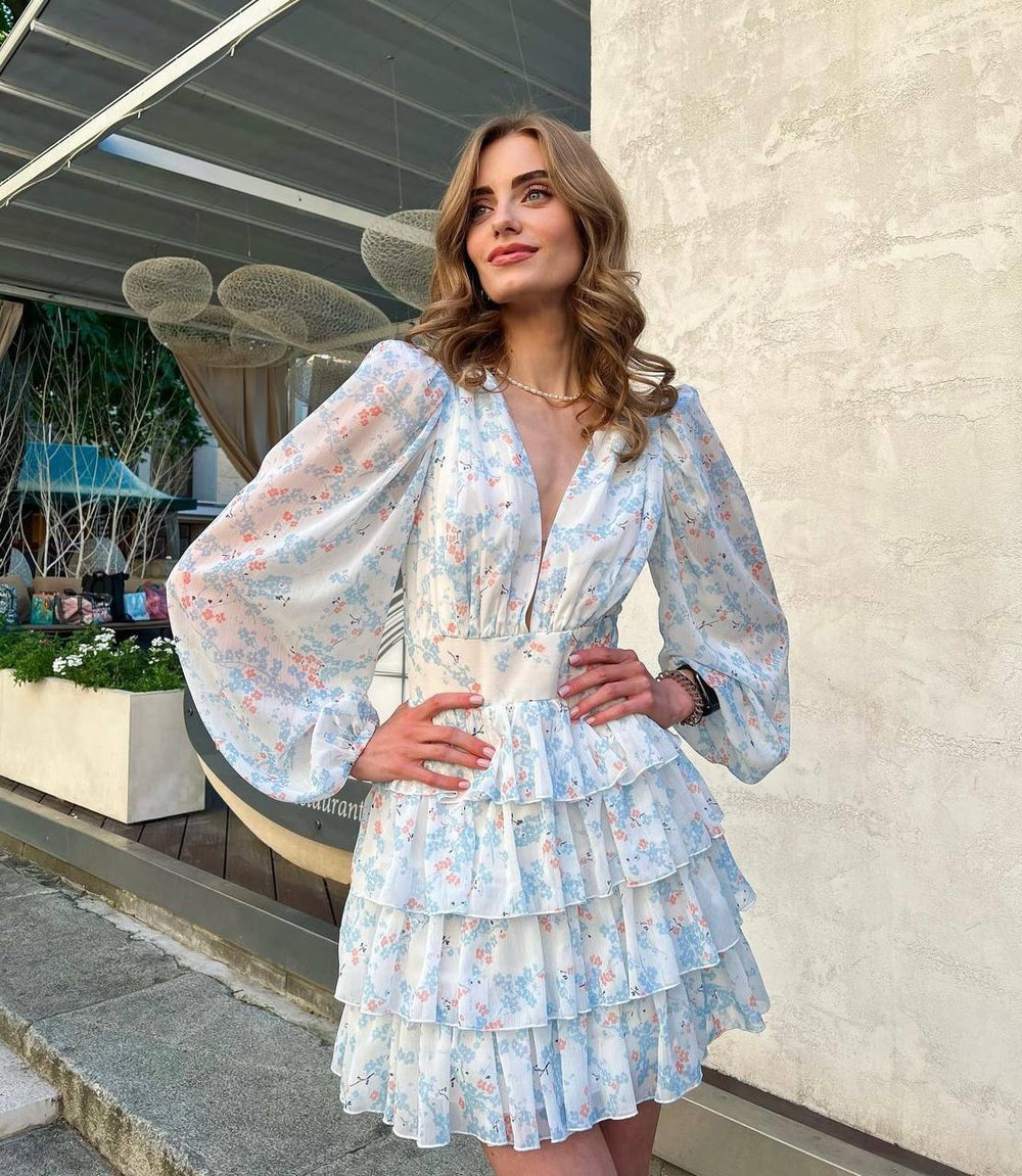 сукня WOOD блакитна квітка